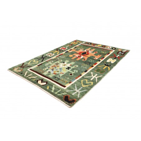 Tappeto verde bianco 177x243