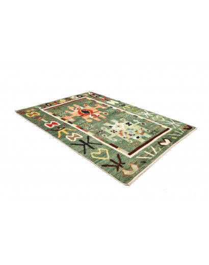 Tappeto verde bianco 177x243