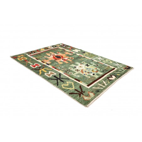 Tappeto verde bianco 177x243