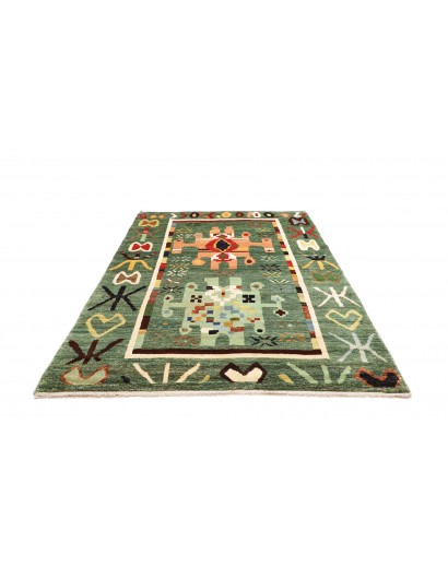Tappeto verde bianco 177x243
