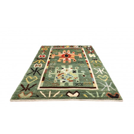 Tappeto verde bianco 177x243