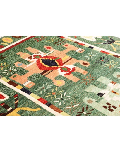 Tappeto verde bianco 177x243