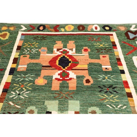 Tappeto verde bianco 177x243
