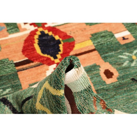 Tappeto verde bianco 177x243