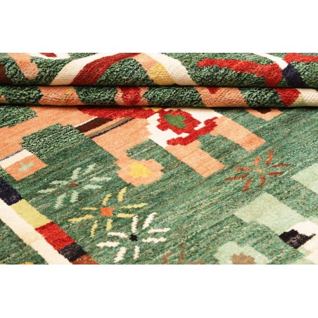 Tappeto verde bianco 177x243