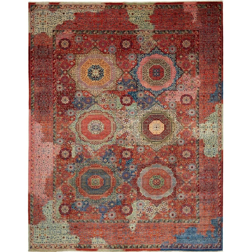 Tappeto Mamlouk Pakistan marrone grigio 274x353 Tappeto Mamlouk Pakistan marrone grigio 274x353