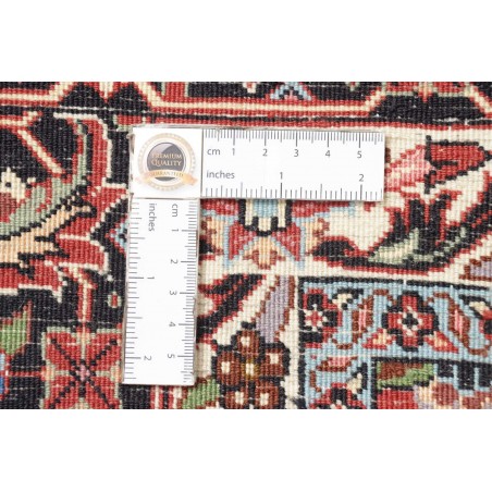 Tappeto Bidjar con seta Persia marrone blu 300x385