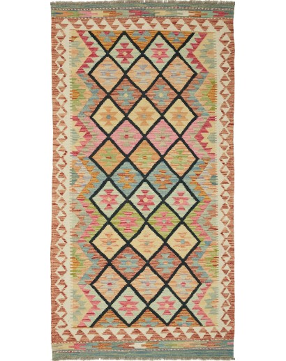 Tappeto Kilim Afghanistan marrone 98x193