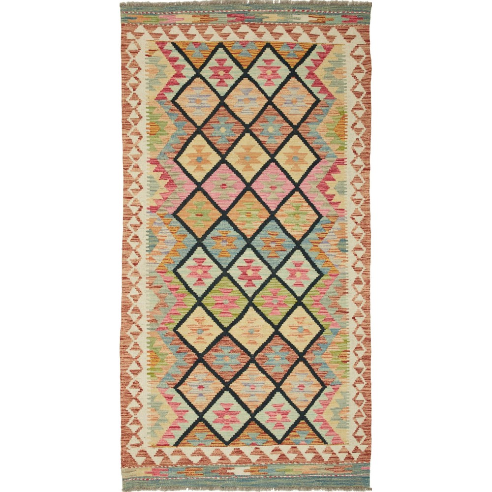 Tappeto Kilim Afghanistan marrone 98x193