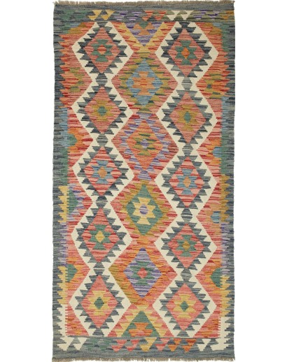 Tappeto Kilim Afghanistan bianco 100x199