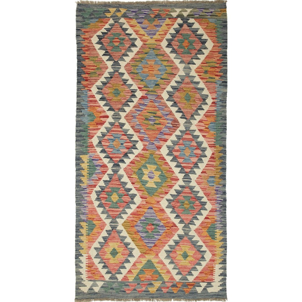 Tappeto Kilim Afghanistan bianco 100x199