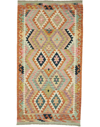 Tappeto Kilim Afghanistan marrone grigio 103x194
