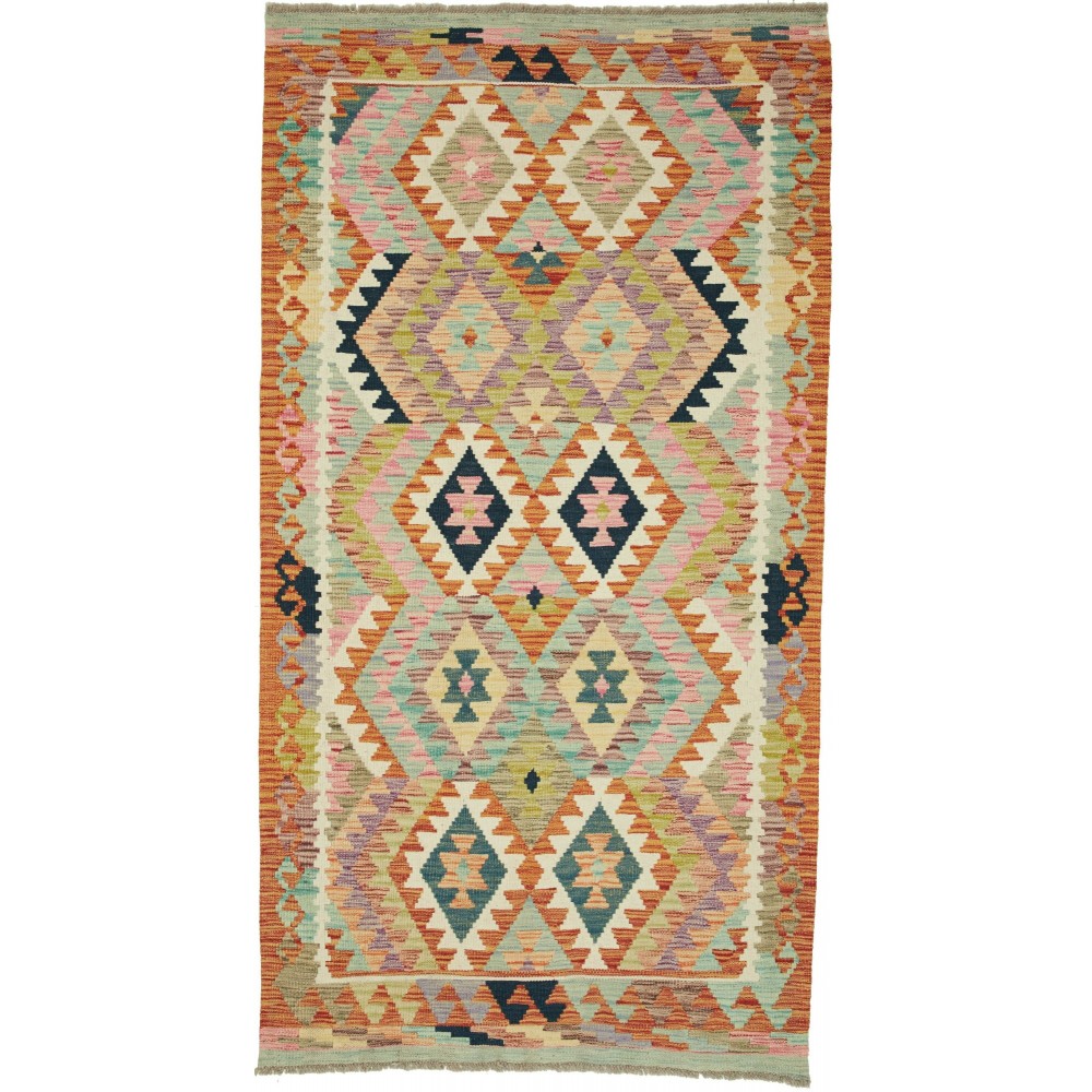 Tappeto Kilim Afghanistan marrone grigio 103x194