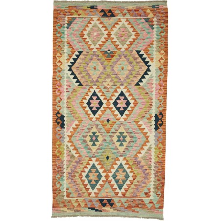 Tappeto Kilim Afghanistan marrone grigio 103x194