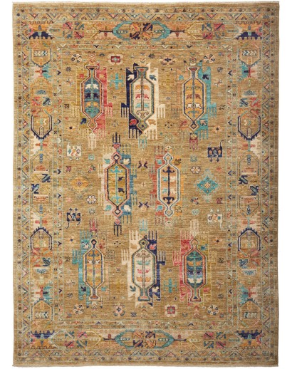 Tappeto Tribal Pakistan marrone grigio 172x233