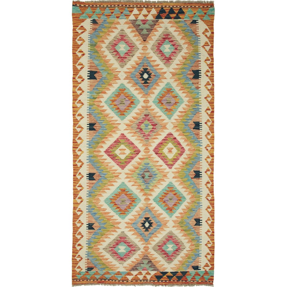 Tappeto Kilim Afghanistan marrone 101x202