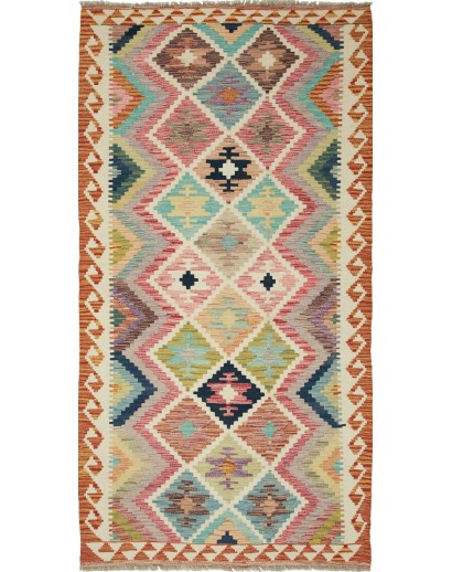 Tappeto Kilim Afghanistan marrone 101x202
