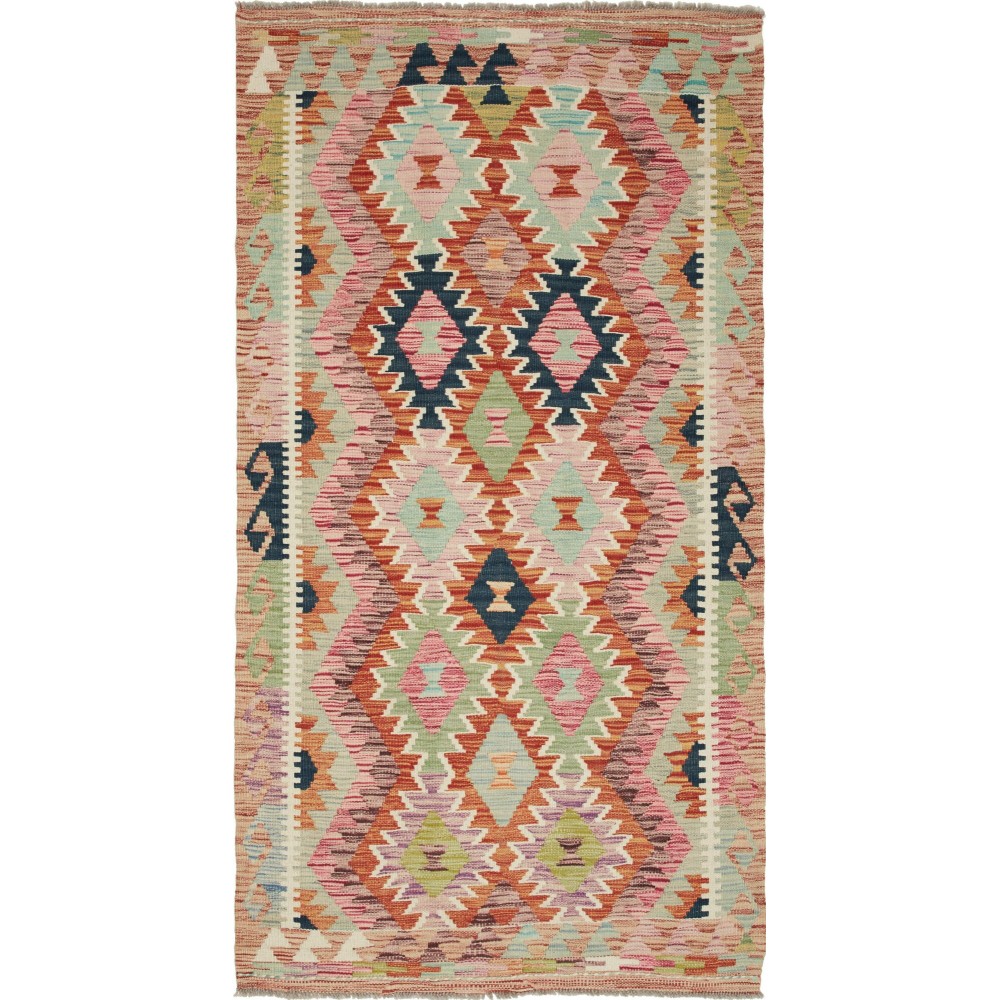 Tappeto Kilim Afghanistan marrone grigio 106x196