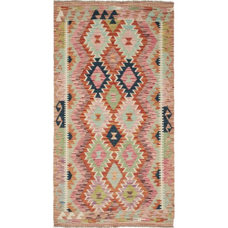 Tappeto Kilim Afghanistan marrone grigio 106x196