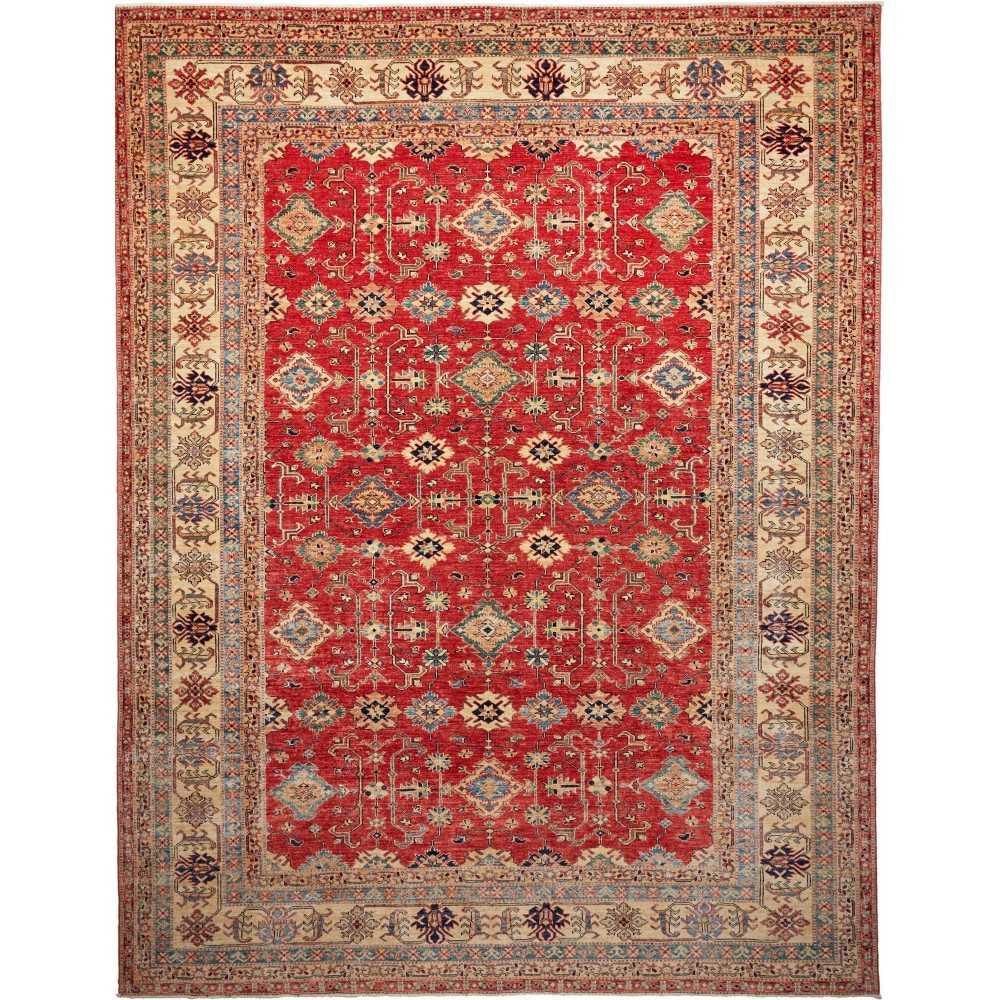 Tappeto Kazak Fine Pakistan rosso giallo 278x354