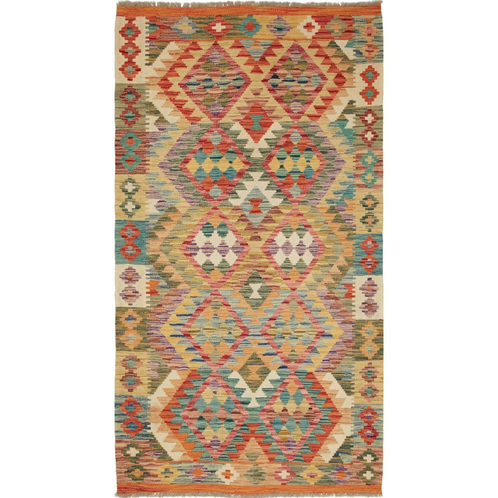 Tappeto Kilim Afghanistan marrone 107x196