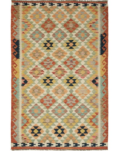Tappeto Kilim Afghanistan marrone 119x177