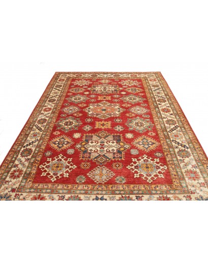 Tappeto Kazak Fine Pakistan marrone giallo 214x311
