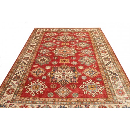 Tappeto Kazak Fine Pakistan marrone giallo 214x311