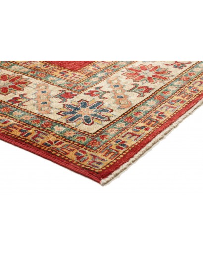 Tappeto Kazak Fine Pakistan marrone giallo 214x311