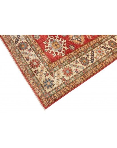 Tappeto Kazak Fine Pakistan marrone giallo 214x311