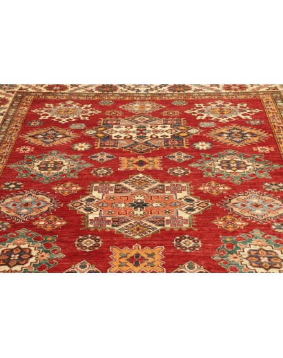 Tappeto Kazak Fine Pakistan marrone giallo 214x311