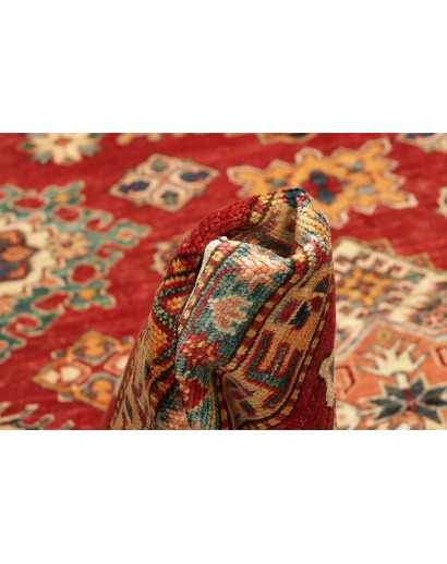 Tappeto Kazak Fine Pakistan marrone giallo 214x311
