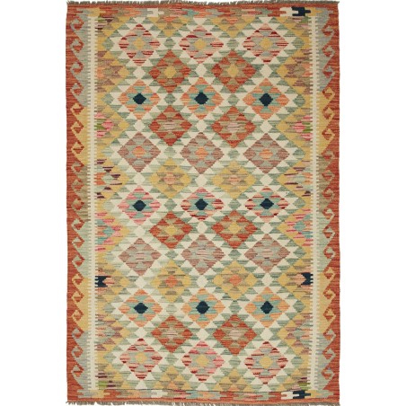 Tappeto Kilim Afghanistan marrone grigio 118x179