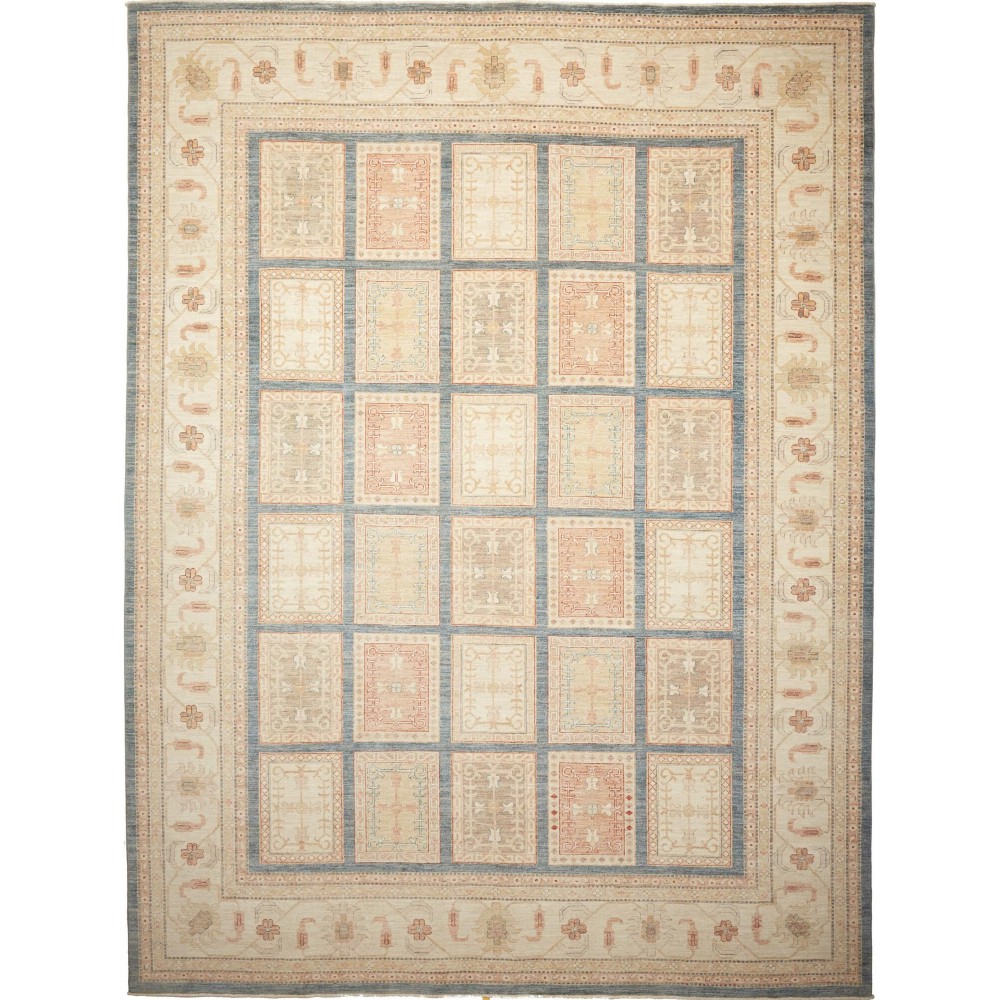 Tappeto Bakhteari Pakistan marrone bianco 302x392