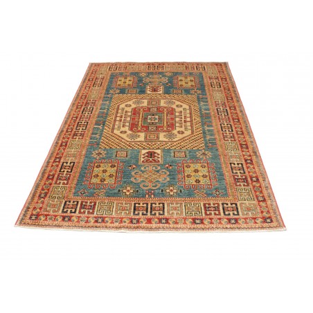 Tappeto Kazak Fine Pakistan marrone bianco 143x195