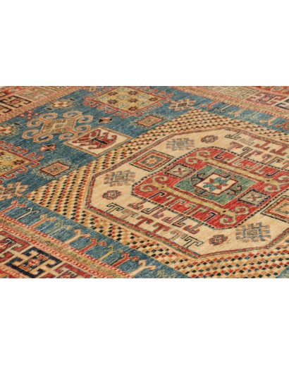 Tappeto Kazak Fine Pakistan marrone bianco 143x195