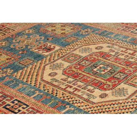 Tappeto Kazak Fine Pakistan marrone bianco 143x195