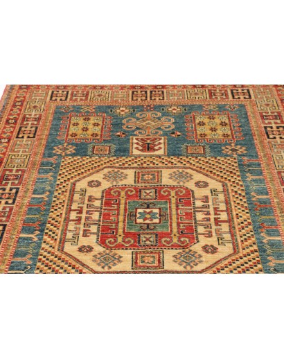 Tappeto Kazak Fine Pakistan marrone bianco 143x195