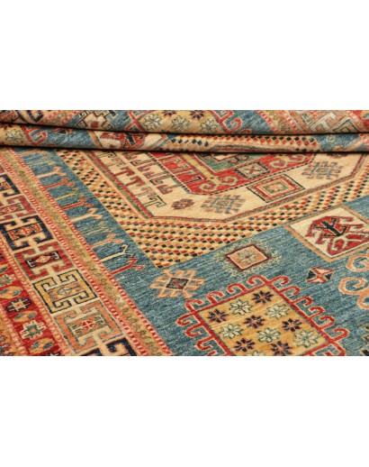 Tappeto Kazak Fine Pakistan marrone bianco 143x195