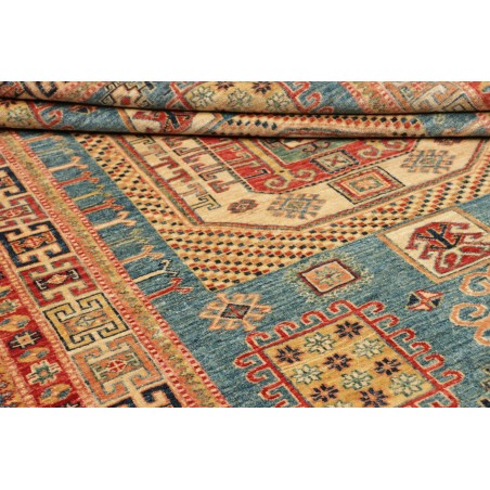 Tappeto Kazak Fine Pakistan marrone bianco 143x195