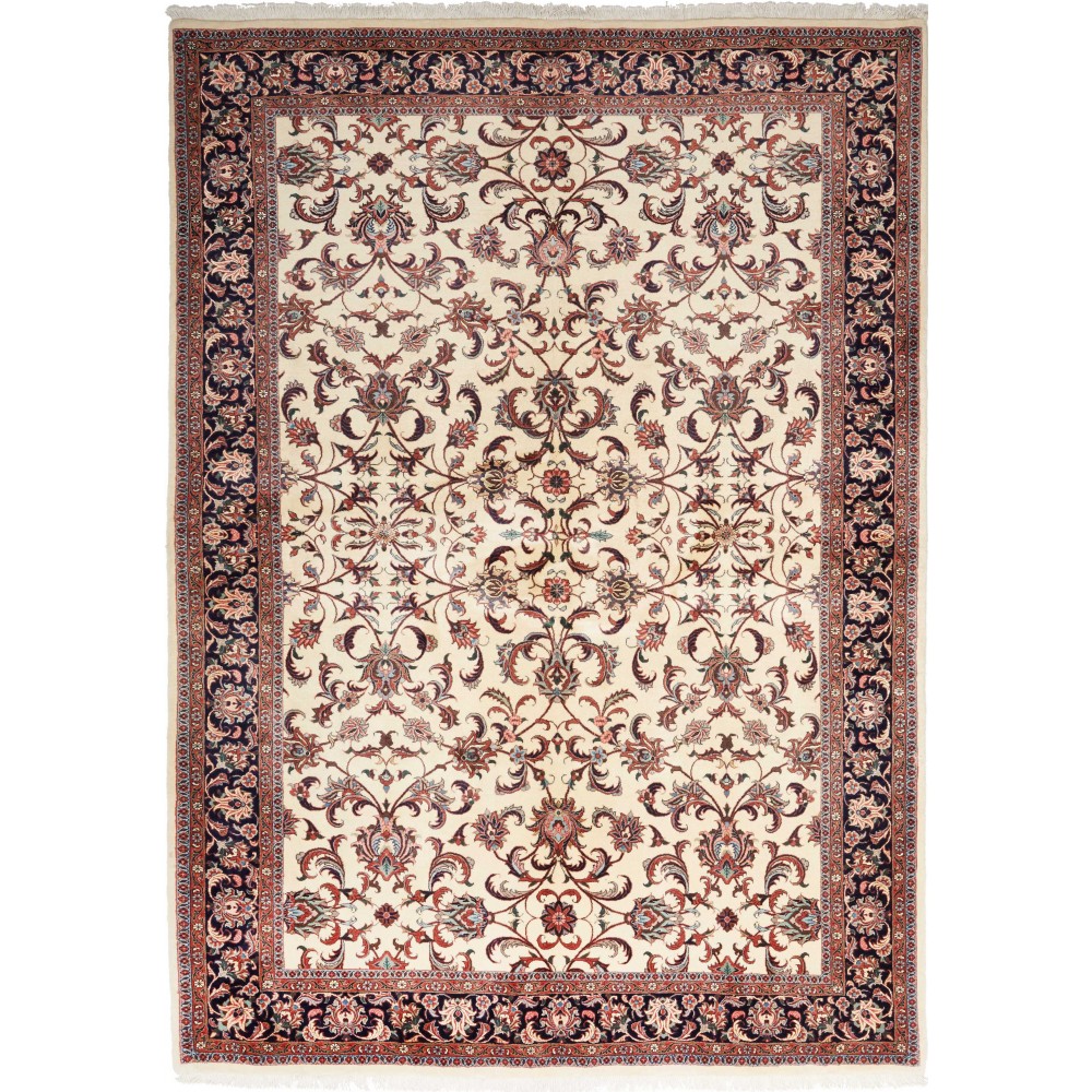 Tappeto Bidjar con seta Persia beige marrone 170x241