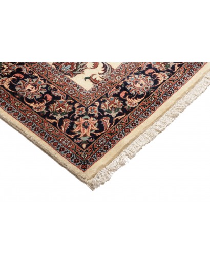 Tappeto Bidjar con seta Persia beige marrone 170x241