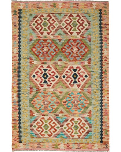 Tappeto Kilim Afghanistan marrone grigio 118x184