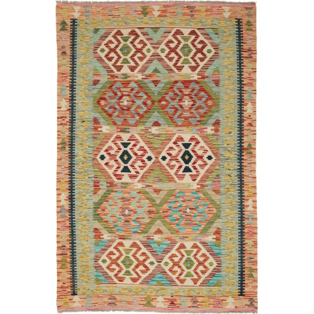 Tappeto Kilim Afghanistan marrone grigio 118x184