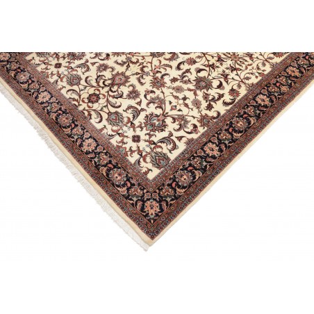 Tappeto Bidjar con seta Persia beige marrone 170x241