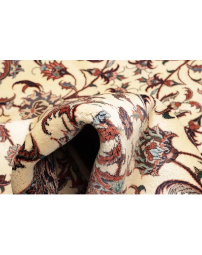 Tappeto Bidjar con seta Persia beige marrone 170x241