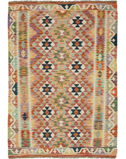 Tappeto Kilim Afghanistan marrone 124x177