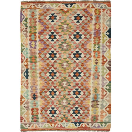 Tappeto Kilim Afghanistan marrone 124x177