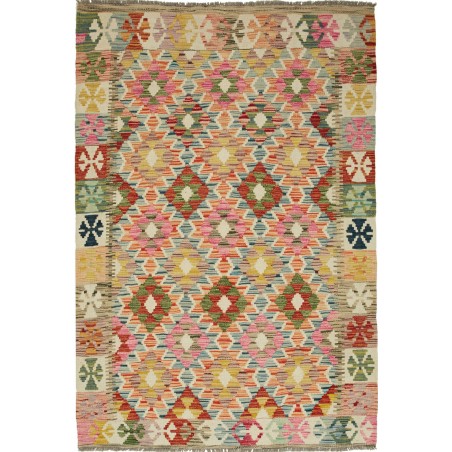 Tappeto Kilim Afghanistan marrone 124x179