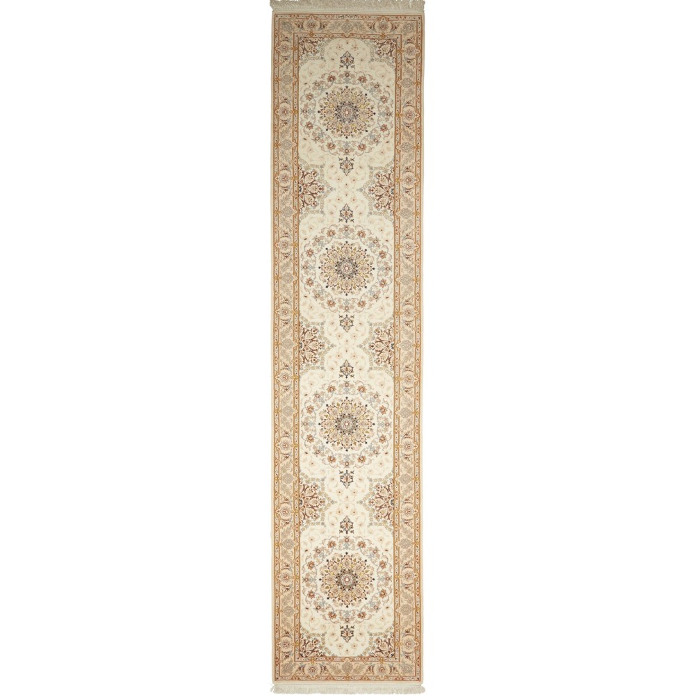 Tappeto Isfahan Persia beige marrone 87x398